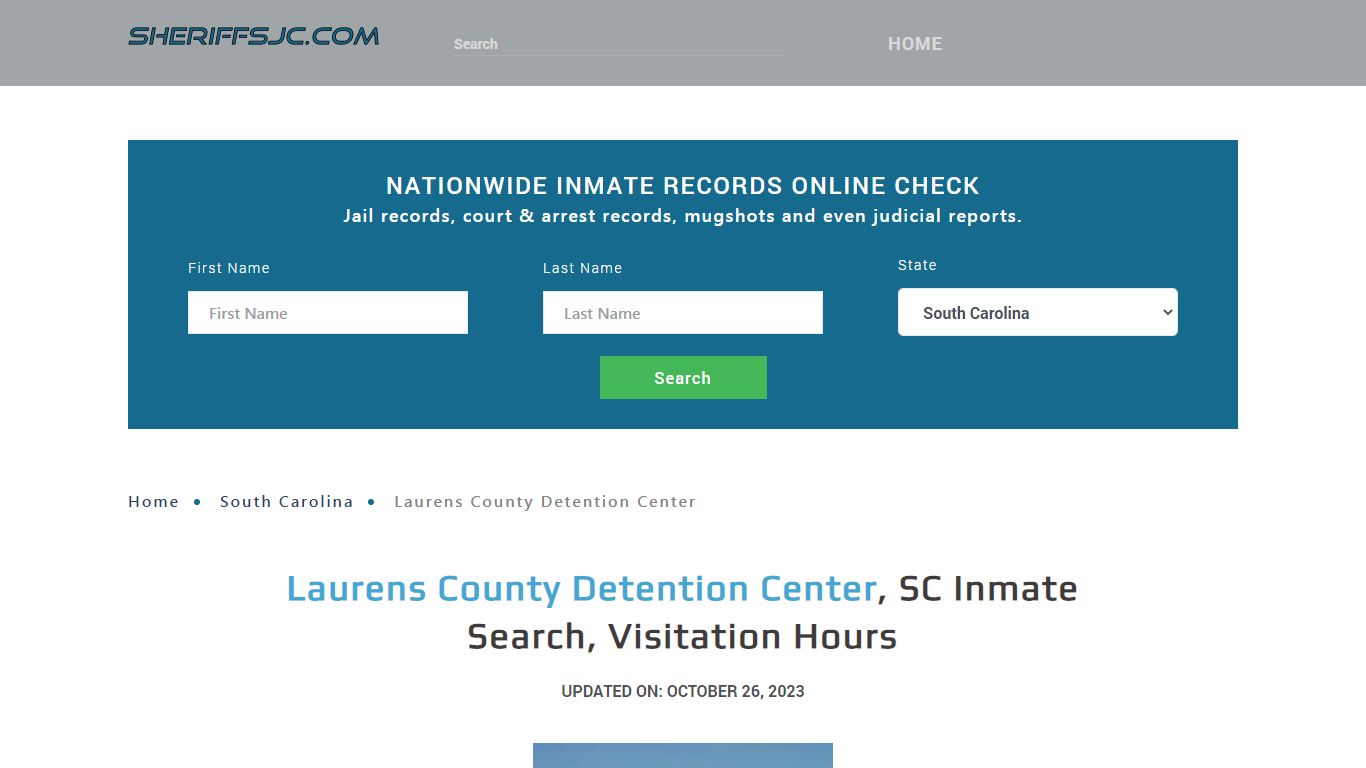 Laurens County Detention Center, SC Inmate Search, Visitation Hours